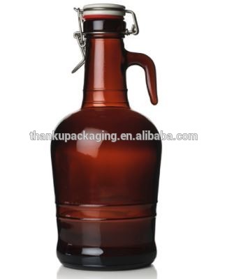 Popular pressurized 2l growler glass beer