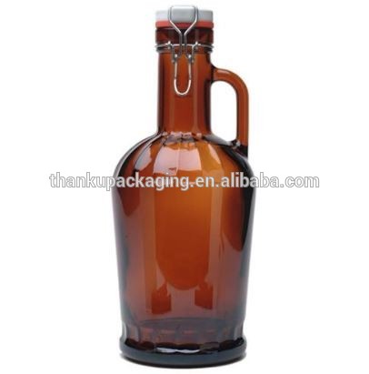 Popular pressurized 2l growler glass beer