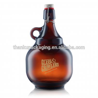 Popular pressurized 2l growler glass beer