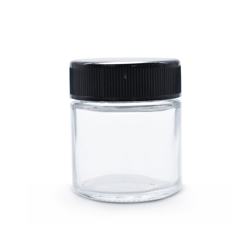 Popular products empty cream jar with plastic black lids 30g 50g skin care cream jar