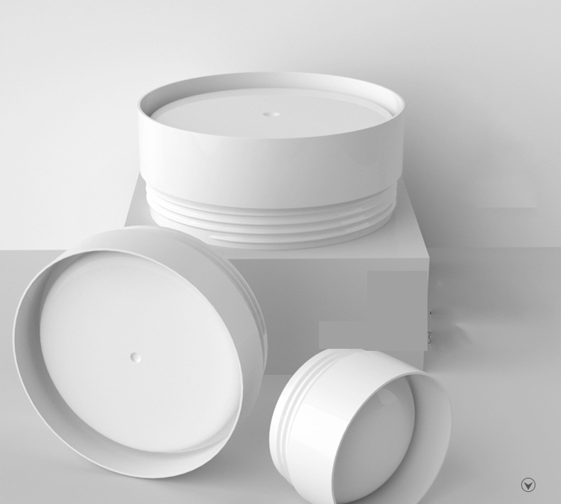 Popular style luxury white color 3g plastic cosmetic jar and bottle cosmetic packaging set for cream