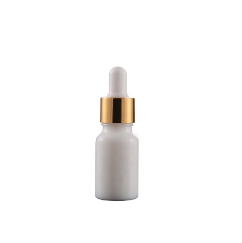 Porcelain Essence Serum Glass Dropper Bottle with Cap White Essential Oil Screen Printing Personal Care Screw Cap 10ml