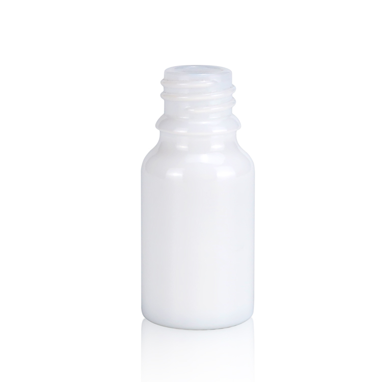 Porcelain Essence Serum Glass Dropper Bottle with Cap White Essential Oil Screen Printing Personal Care Screw Cap 10ml