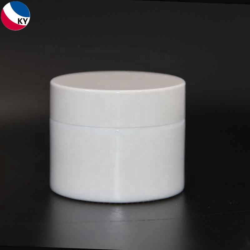 Porcelain Jar Glass Bottle Frosted Glass Cosmetic 50ml White Wide Mouth 50G White Plastic Skin Care Cream