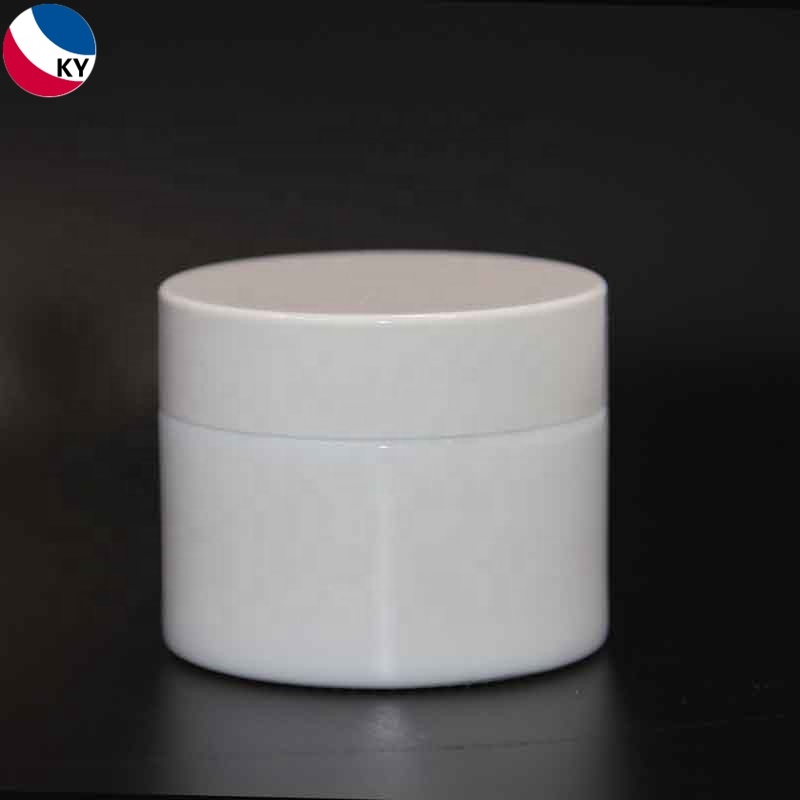 Porcelain Jar Glass Bottle Frosted Glass Cosmetic 50ml White Wide Mouth 50G White Plastic Skin Care Cream