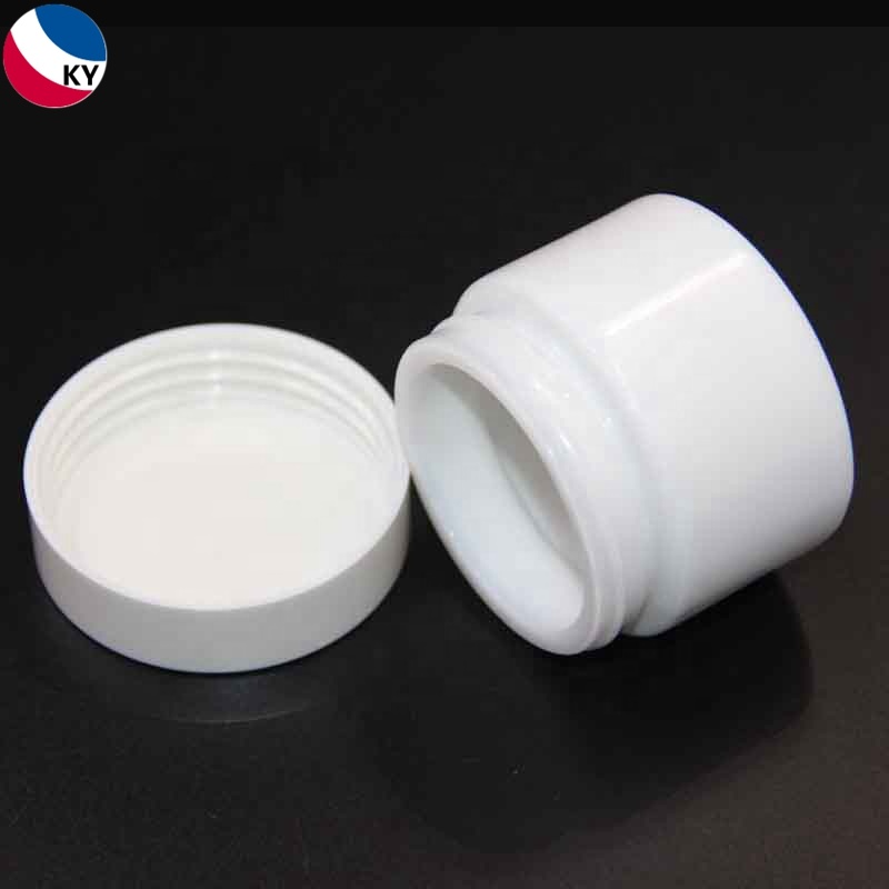 Porcelain Jar Glass Bottle Frosted Glass Cosmetic 50ml White Wide Mouth 50G White Plastic Skin Care Cream