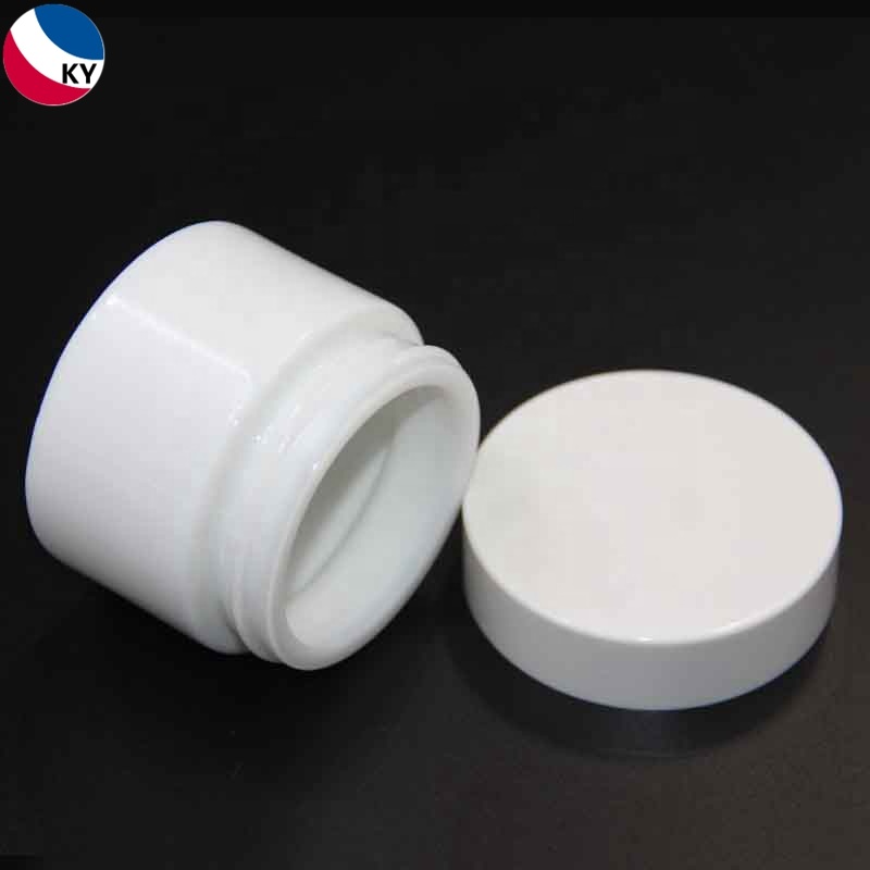Porcelain Jar Glass Bottle Frosted Glass Cosmetic 50ml White Wide Mouth 50G White Plastic Skin Care Cream