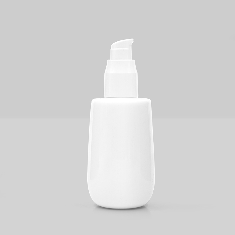 Porcelain white Cosmetic glass bottle for skincare lotion serum with Pump 40ml