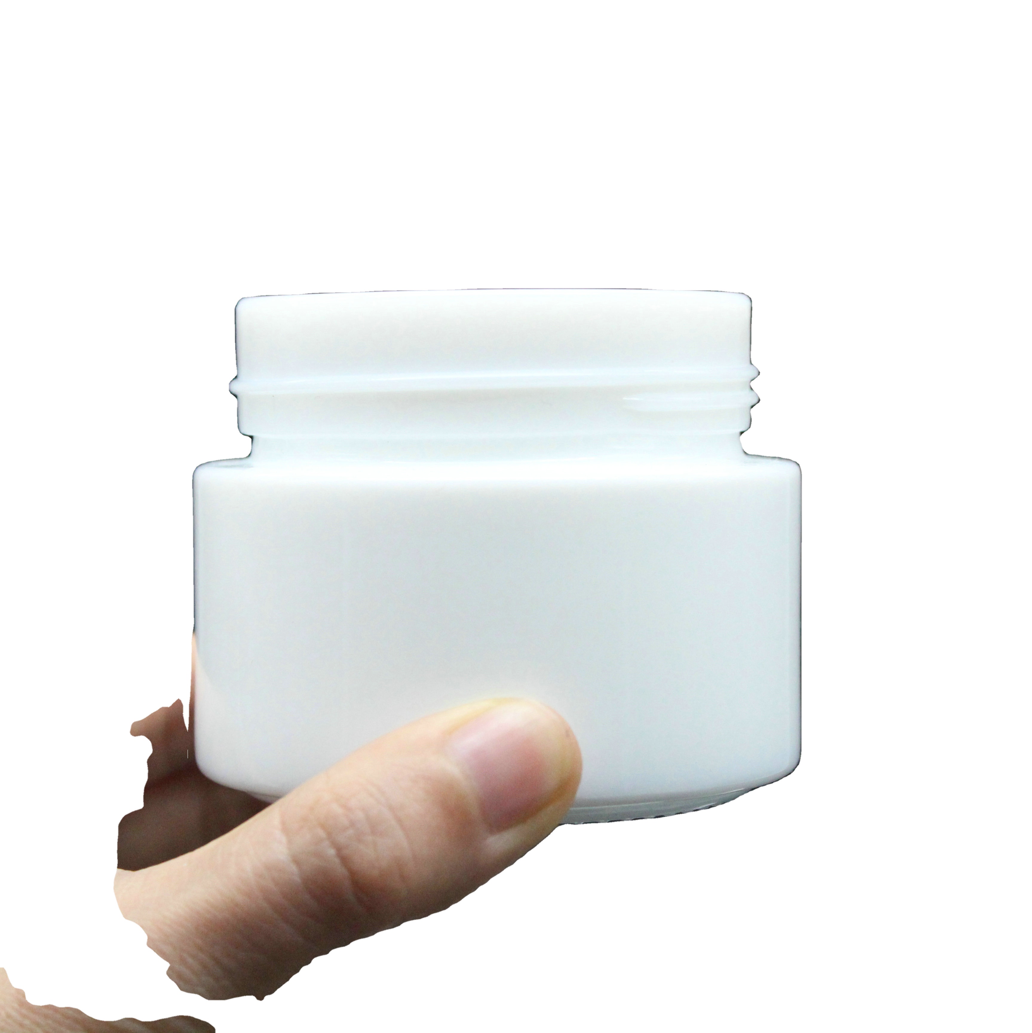 Porcelain white Cosmetic glass bottle for skincare