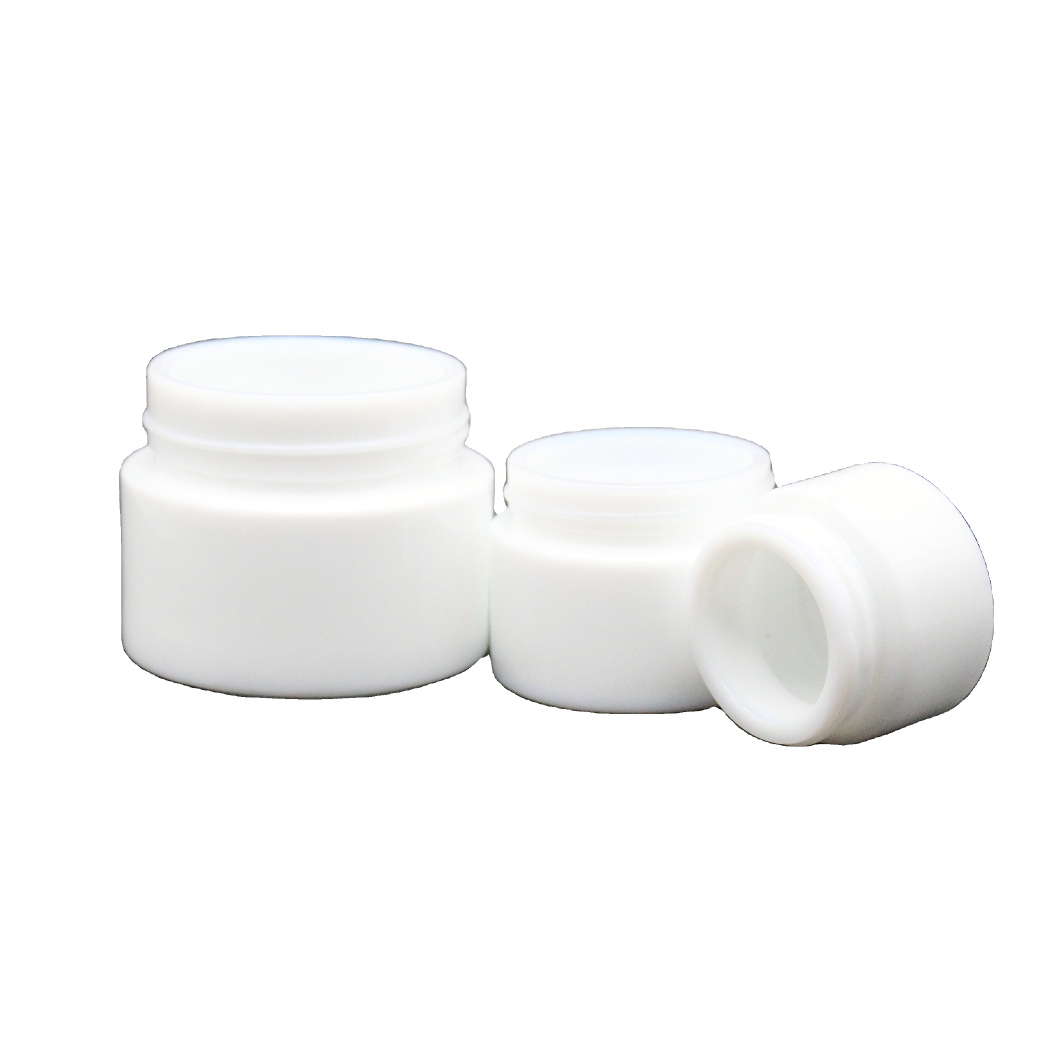 Porcelain white Cosmetic glass bottle for skincare