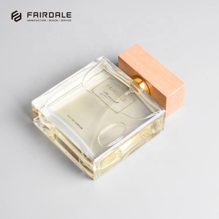 Portable 100ml Spray Empty Wooden Cap Perfume Glaas Bottles Glass Perfume Bottle