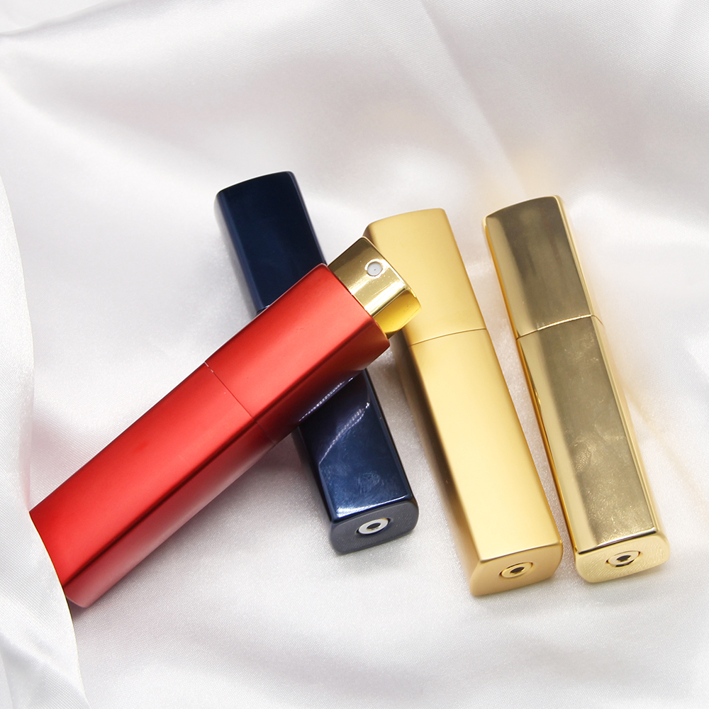 Portable 5ml 8ml refillable aluminium atomizer refillable lady mini travel-sized perfume bottle atomizer