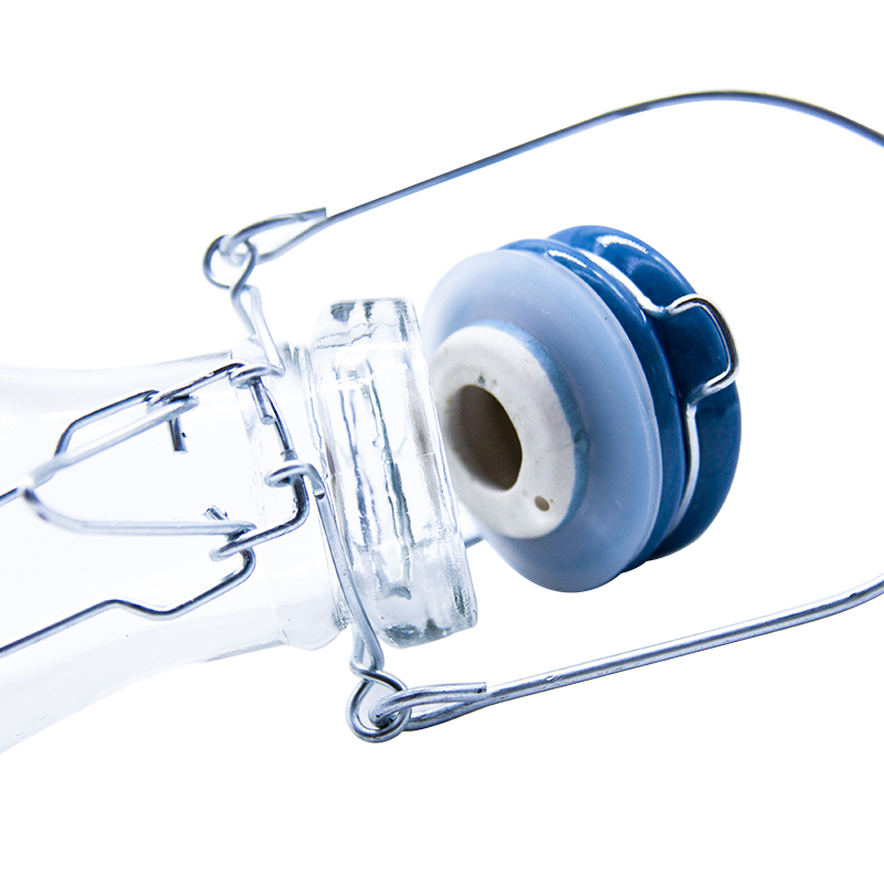 Portable Carry 500ml 1000ml Swing Top Glass Milk Bottle With Handle Milk Bottle Beverage Bottle