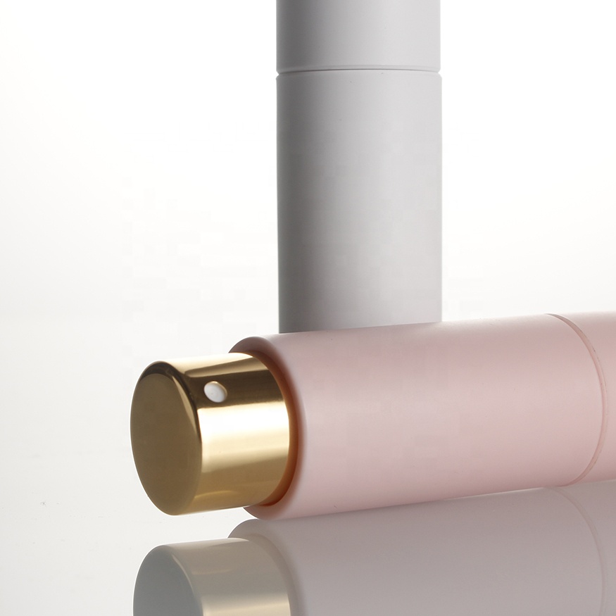 Portable Electronic Aluminum Head Twist Up Transparent Refillable Glass Tube liner Separate loading travel perfume atomizer