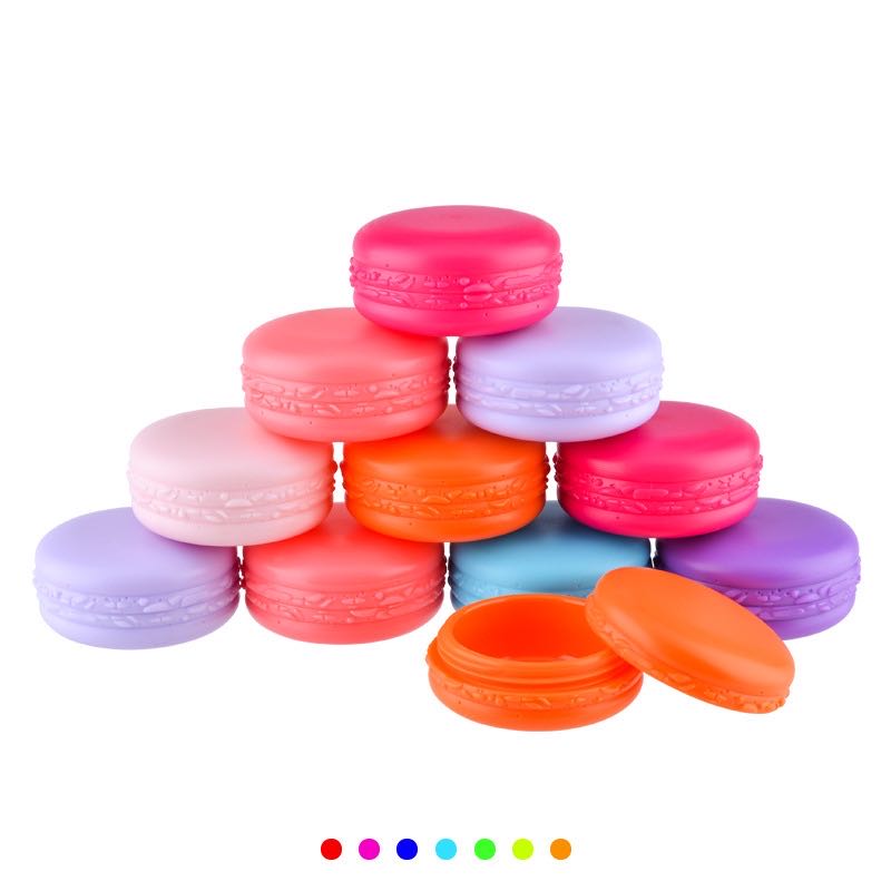 Portable Macaron Colored Plastic Cream Jars 10g Cute Plastic Cosmetic Packing Jars for Hand Cream Face Cream Mask