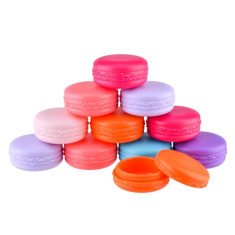 Portable Macaron Colored Plastic Cream Jars 10g Cute Plastic Cosmetic Packing Jars for Hand Cream Face Cream Mask