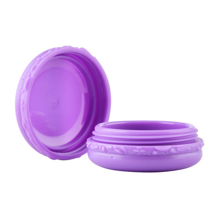 Portable Macaron Colored Plastic Cream Jars 10g Cute Plastic Cosmetic Packing Jars for Hand Cream Face Cream Mask