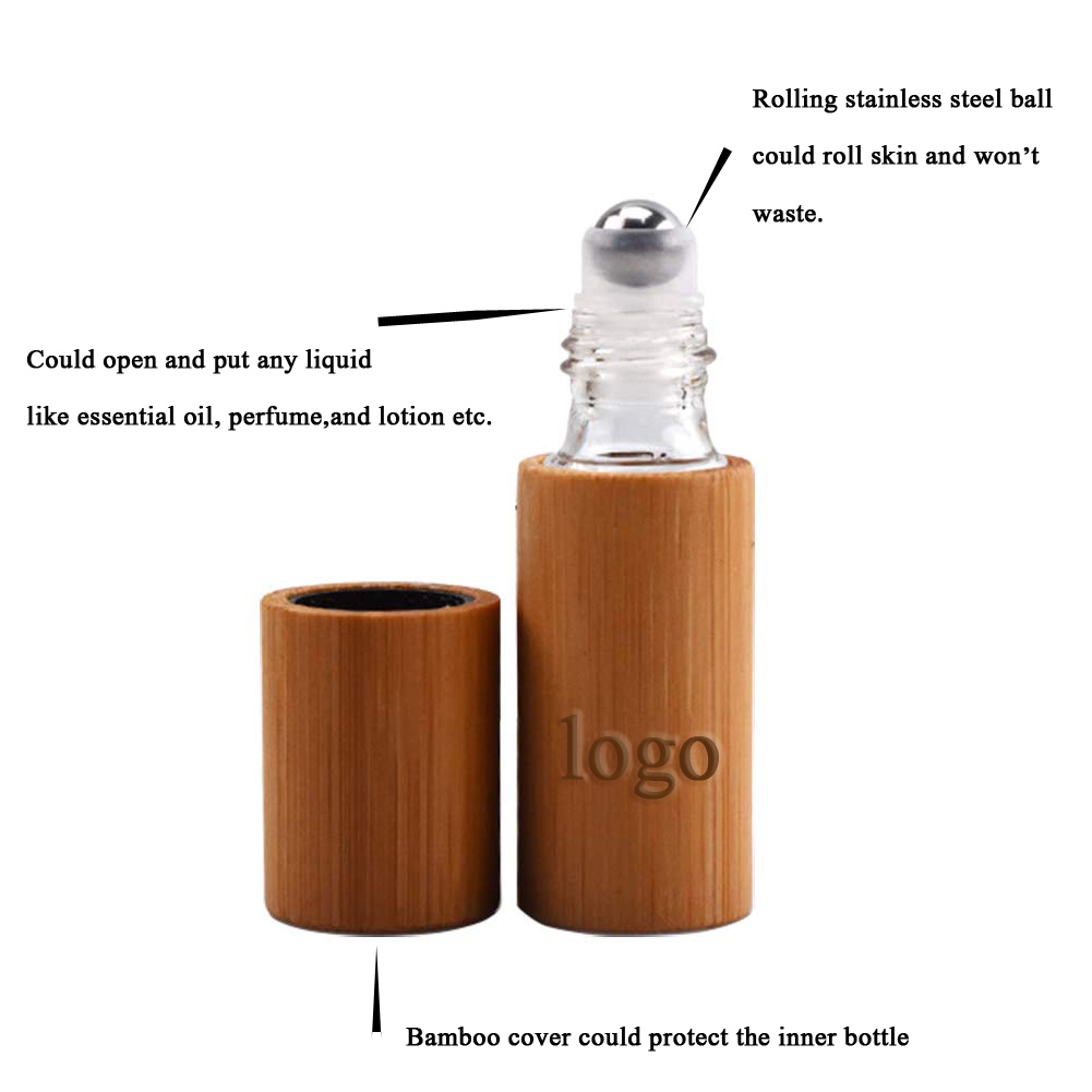 Portable Massage Stainless Steel Roll On Bottle 10ML Travel Aromatherapy Oil Perfume Bottles