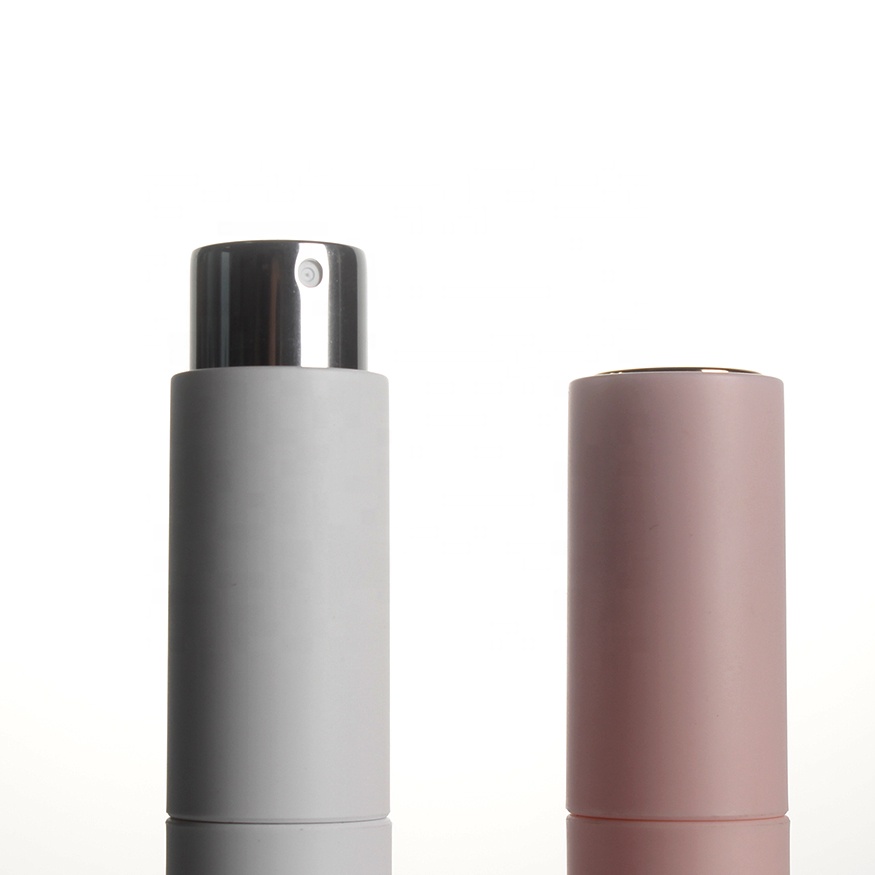 Portable Perfume Electronic Aluminum Head Transparent woman outdoor Glass Tube Separate loading travel spray bottle