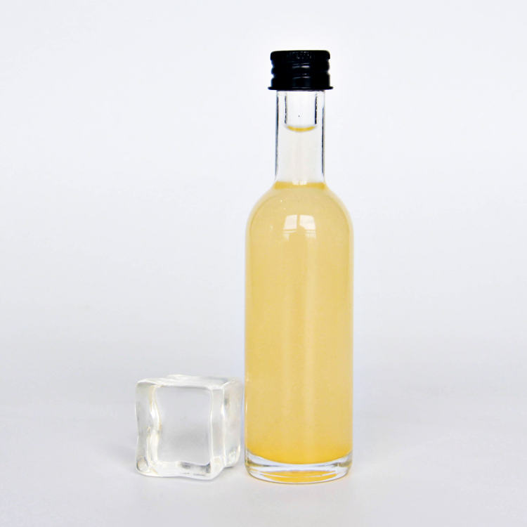 Portable Small Glass Bottle Wine Taste Bottle With Screw Metal Lids