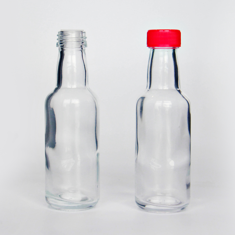Portable Small Glass Bottle Wine Taste Bottle With Screw Metal Lids