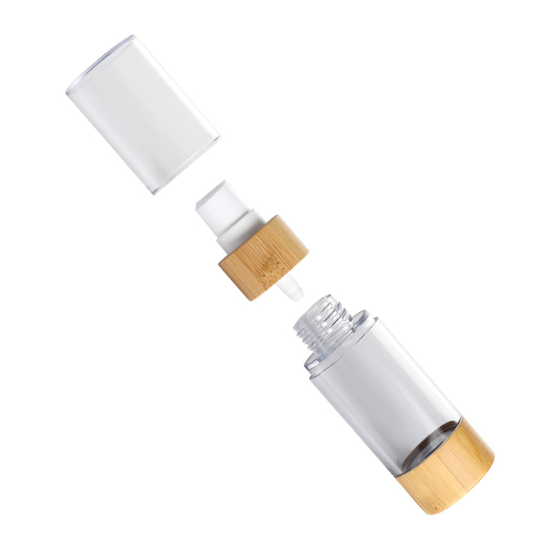 Portable Travel Cosmetic Containers 30g 50g 100g Empty Refillable Plastic Airless Vacuum Pump Press Bottle