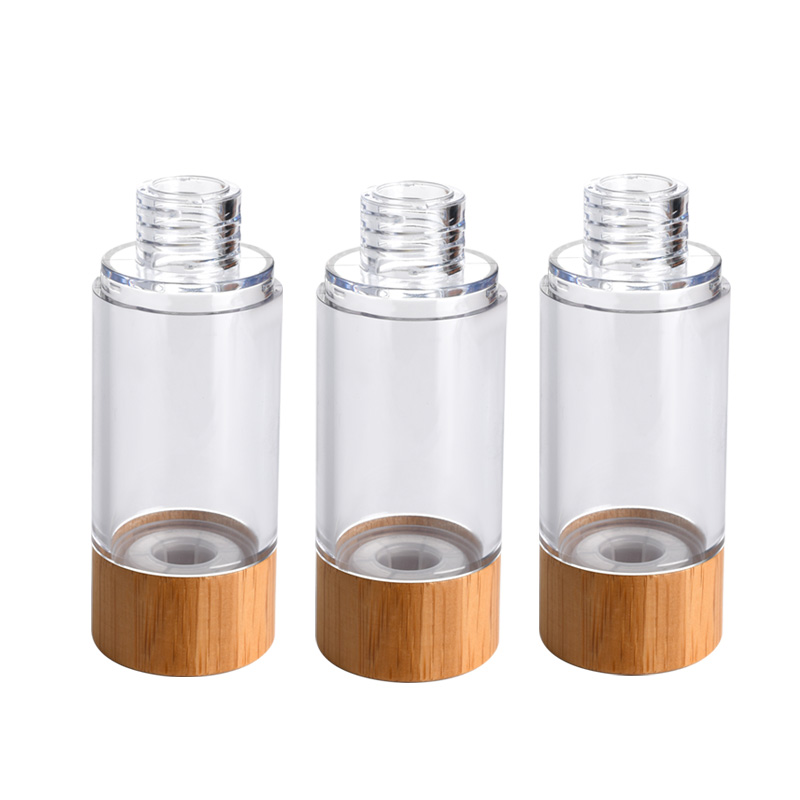 Portable Travel Cosmetic Containers 30g 50g 100g Empty Refillable Plastic Airless Vacuum Pump Press Bottle