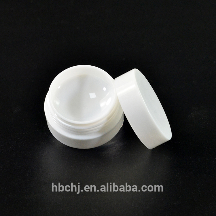 Portable Travel Empty white Plastic Cream Jar 3g 5g 10g 30g 50g 100g