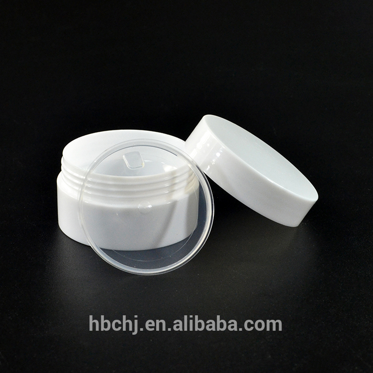 Portable Travel Empty white Plastic Cream Jar 3g 5g 10g 30g 50g 100g