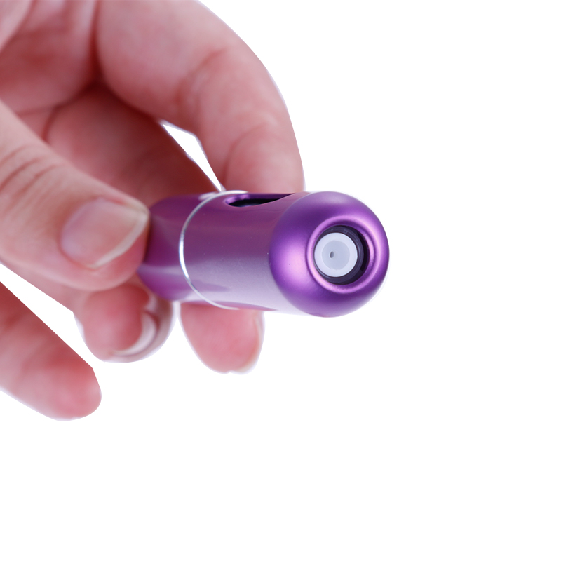 Portable perfume empty tube with spray atomizer luxury refillable metal packaging perfume bottle for women men 5ml 8ml