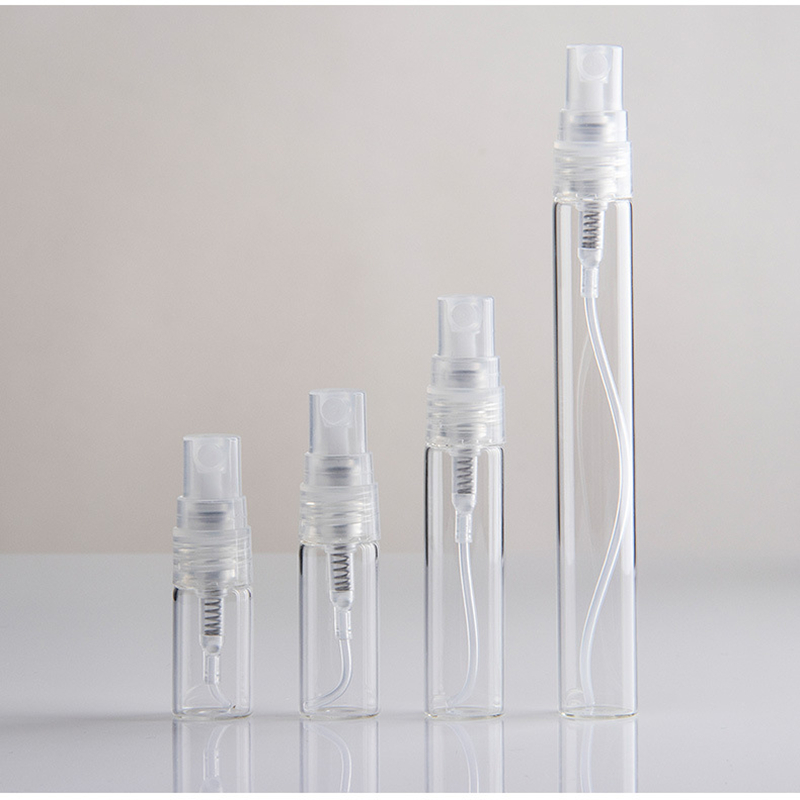 Portable small refillable perfume atomizer spray glass bottle 2ml 3ml 5ml 10ml tube  with screw cap
