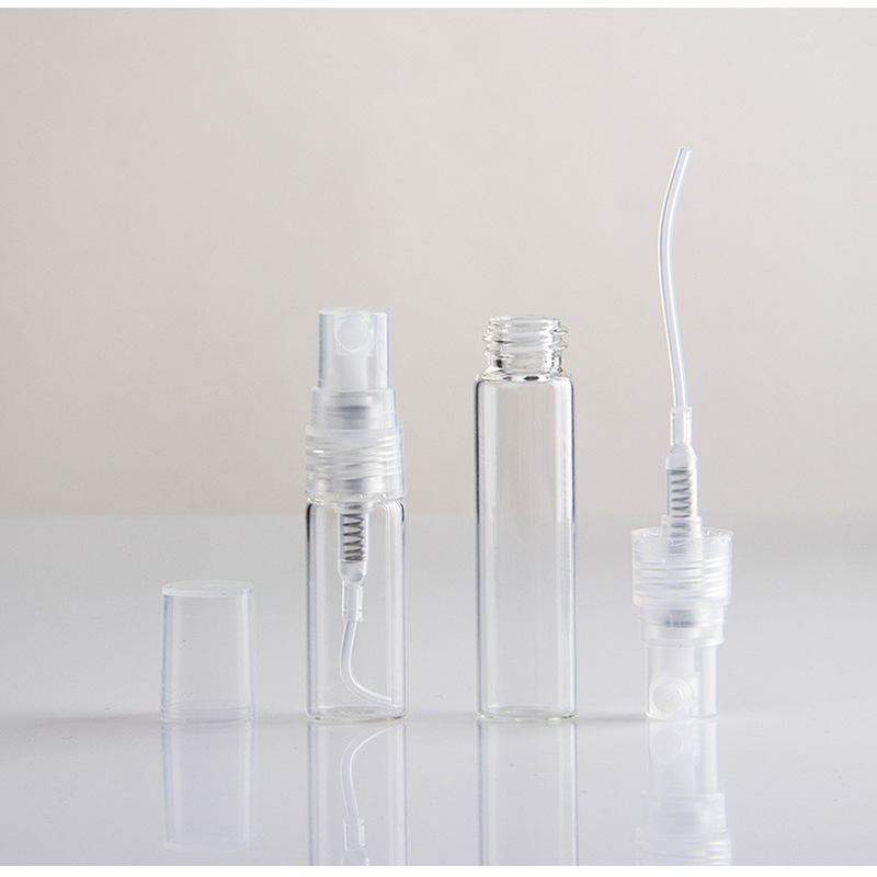Portable small refillable perfume atomizer spray glass bottle 2ml 3ml 5ml 10ml tube with screw cap