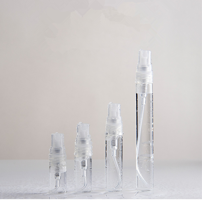 Portable small refillable perfume atomizer spray glass bottle 2ml 3ml 5ml 10ml tube with screw cap