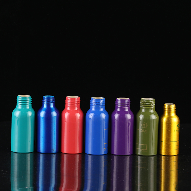 Powder Mini Talc Perfume 100 ml Packaging Cosmetics Printing Empty Black 100ml Aluminium Bottle