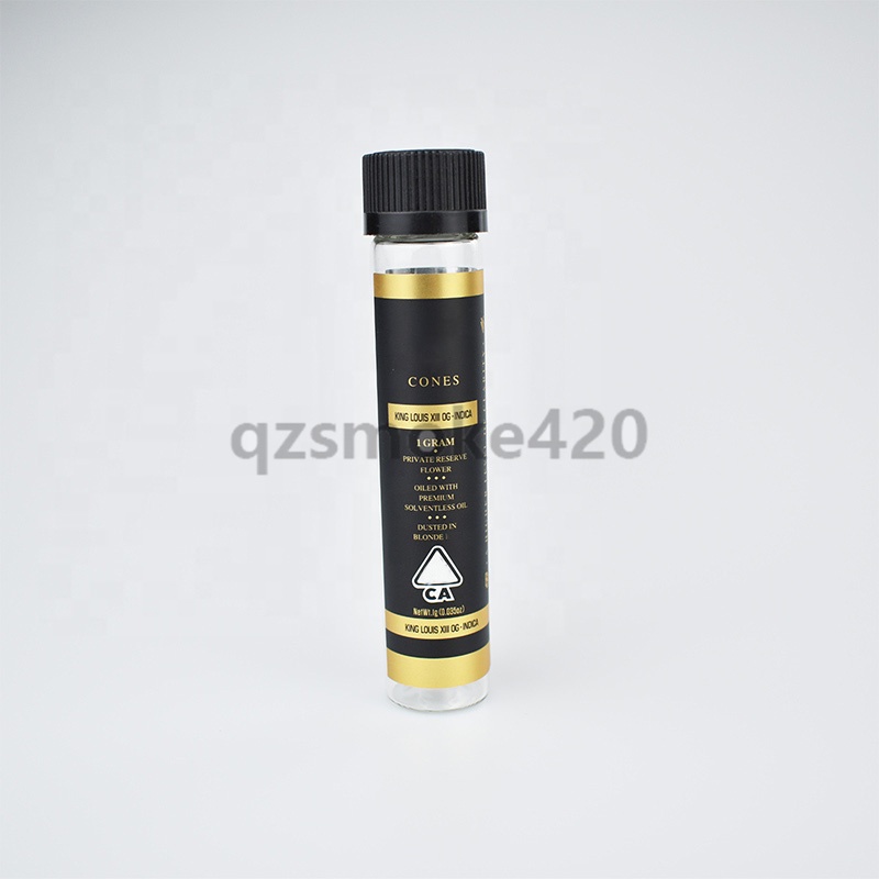 Pre Roll Tube with Sticker Label CBD Pre Roll Tubes Tube Child resistant cap Printed Preroll Packaging DHL Shipping