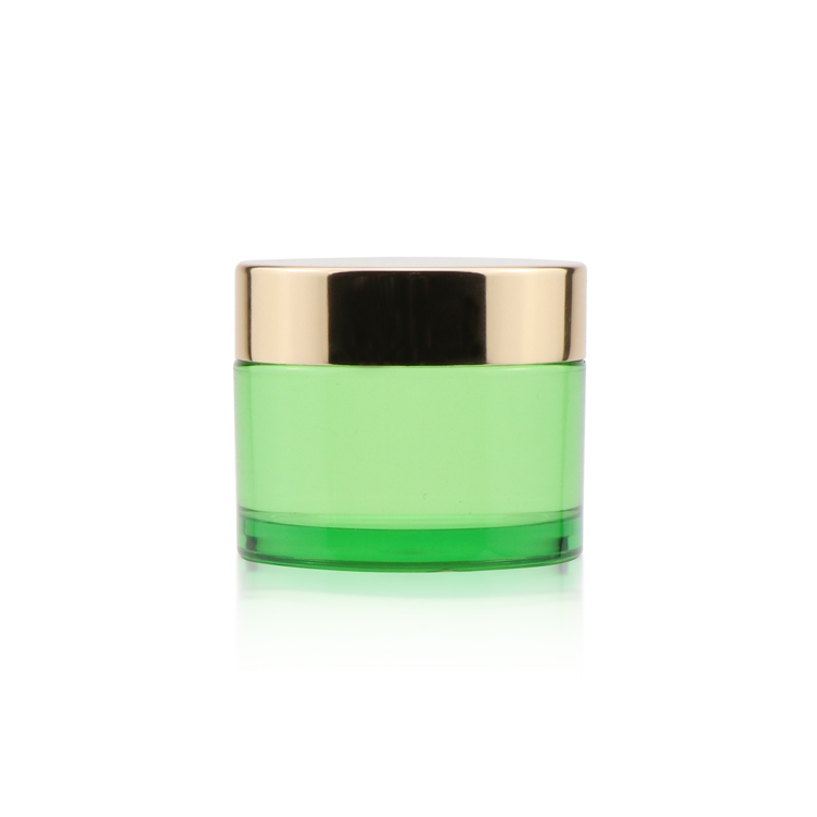 Premium 15 50 ml small face cream gel containers empty wide mouth makeup clear plastic jars with gold lid for cosmetic