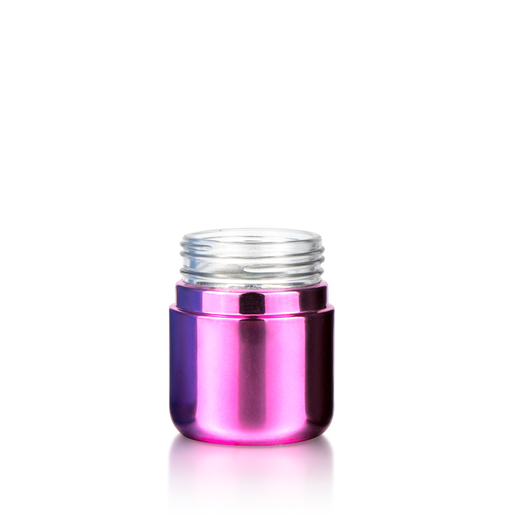 Premium 2 oz 3 oz 4 oz smell stash weed container wide mouth round bottom child resistant glass jar with white lid