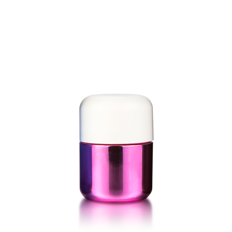 Premium 2 oz 3 oz 4 oz smell stash weed container wide mouth round bottom child resistant glass jar with white lid