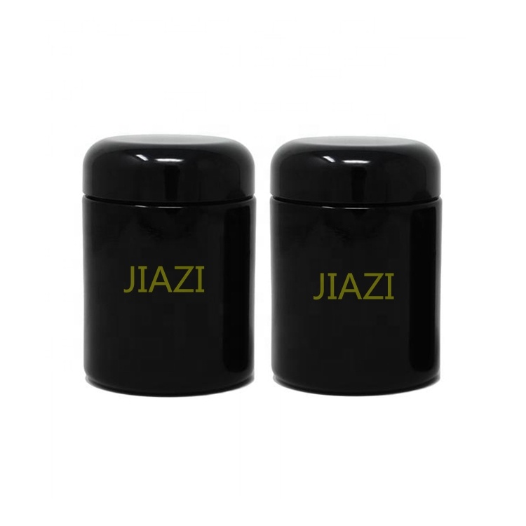 Premium 250ML dark cream hemp storage container ultra violet glass jar cosmetic with screw top cap