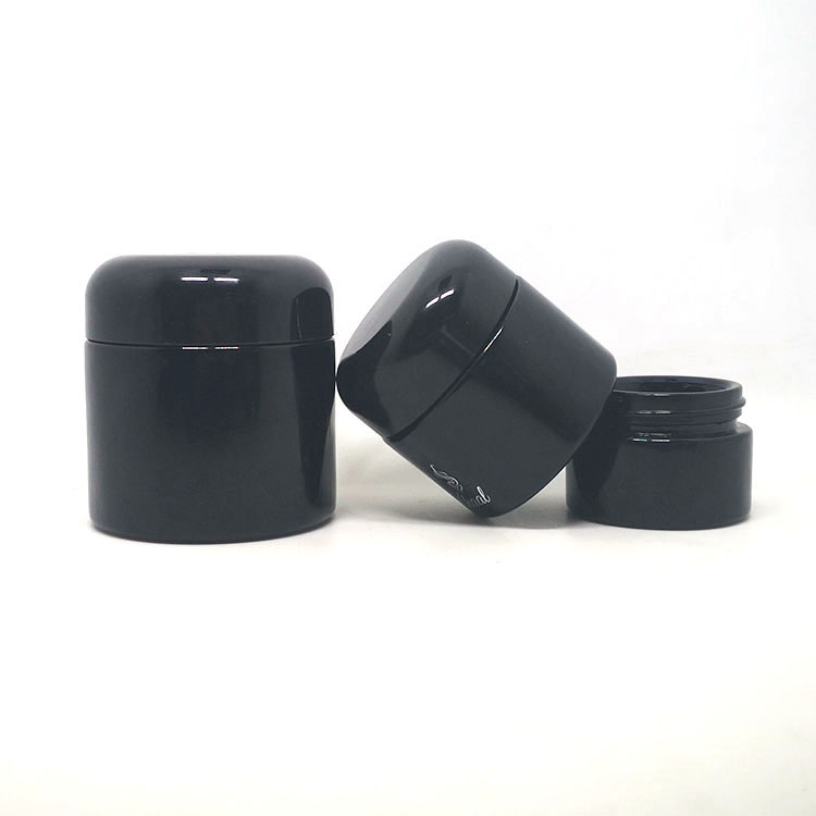 Premium 250ML dark cream hemp storage container ultra violet glass jar cosmetic with screw top cap