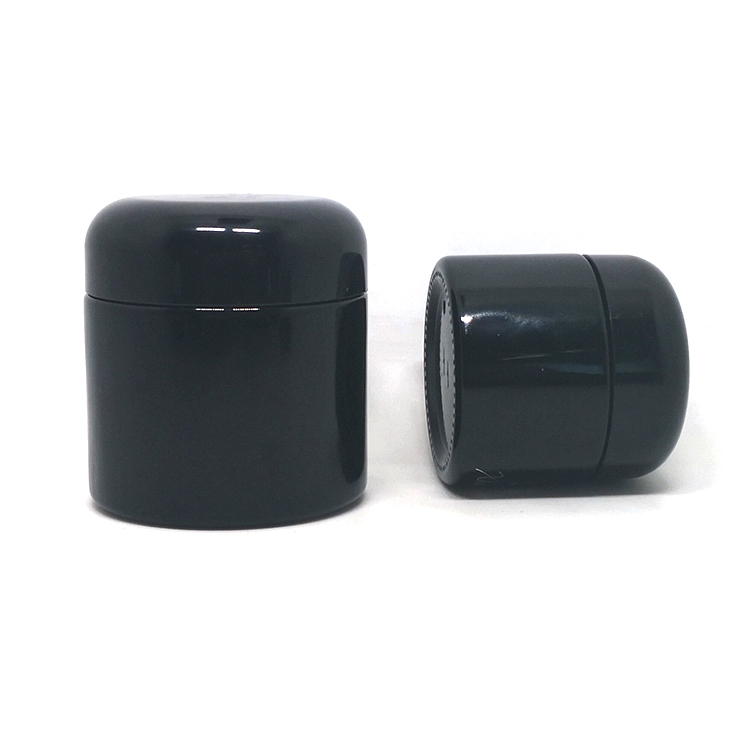 Premium 250ML dark cream hemp storage container ultra violet glass jar cosmetic with screw top cap