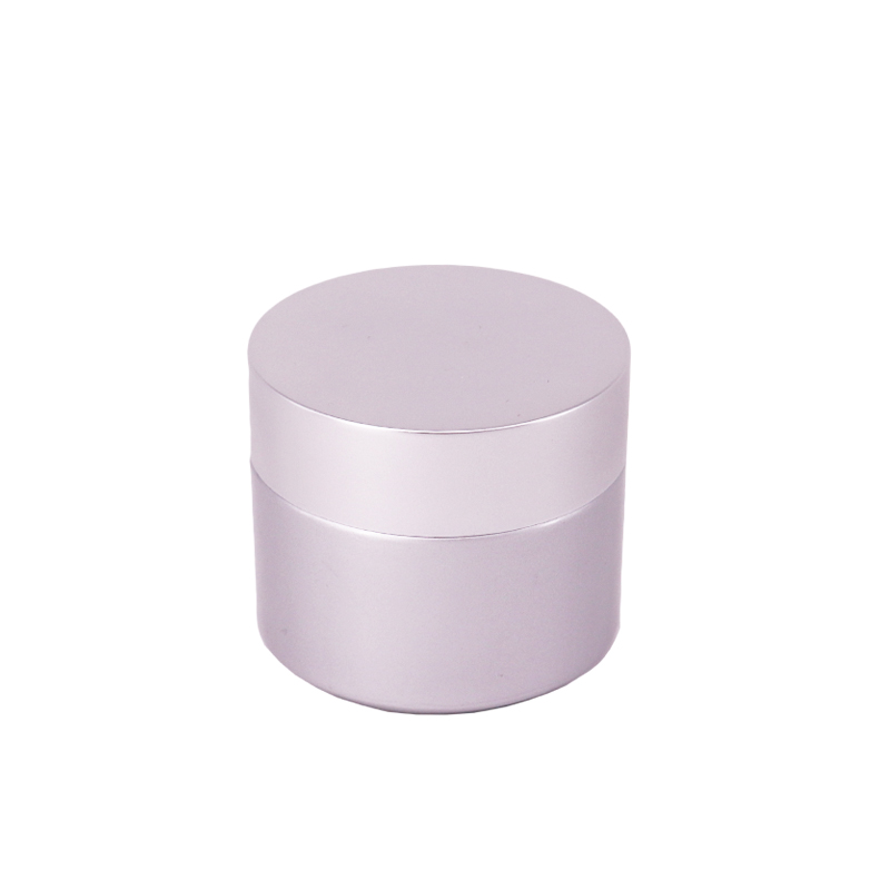 Premium 30ml 50ml wide mouth uv silver cosmetic facial cream lotion glass jar with silver lid