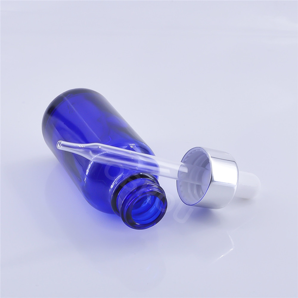 Premium 30ml 60ml 120ml amber blue clear boston round glass bottle 1oz dropper bottles essential oil bottle