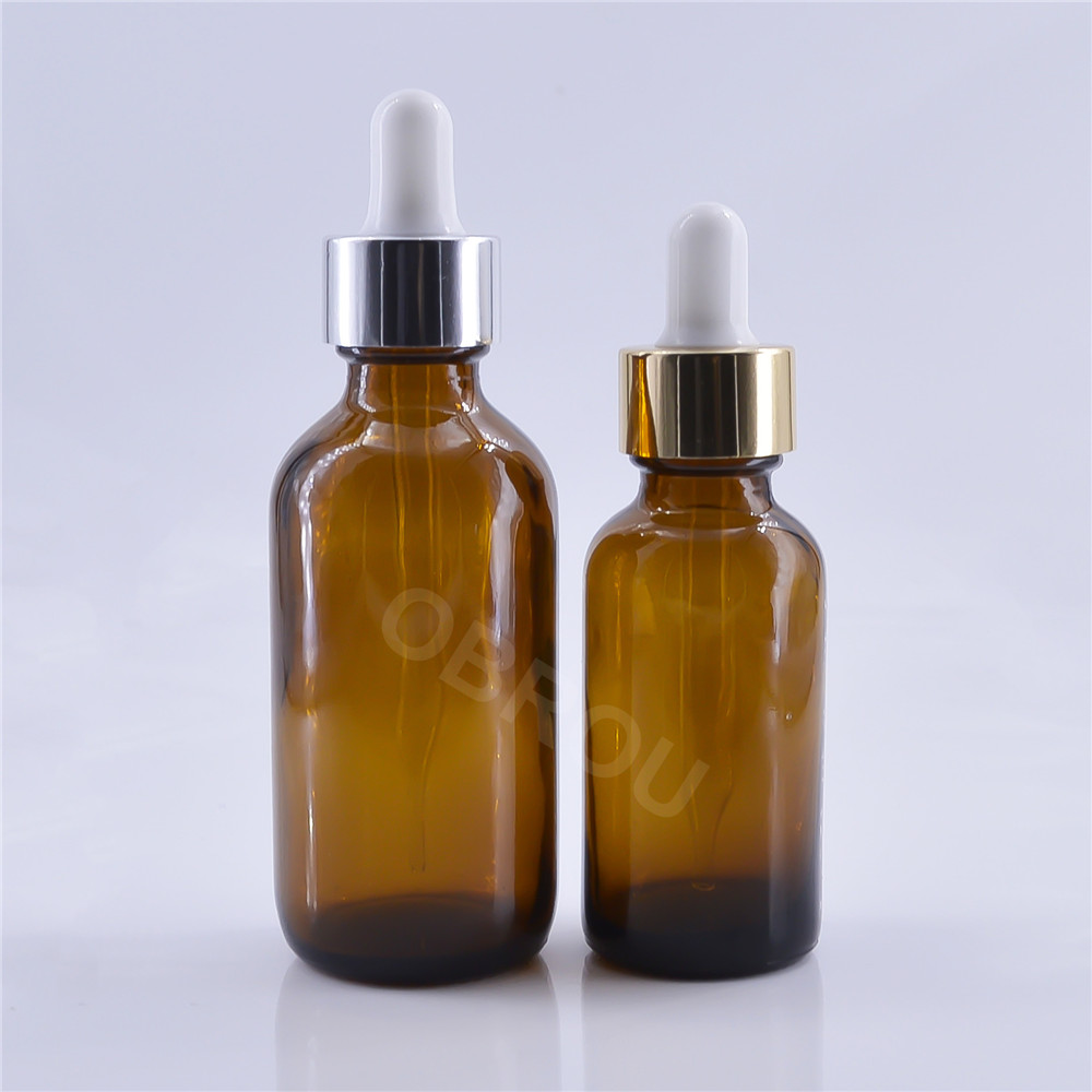 Premium 30ml 60ml 120ml amber blue clear boston round glass bottle 1oz dropper bottles essential oil bottle