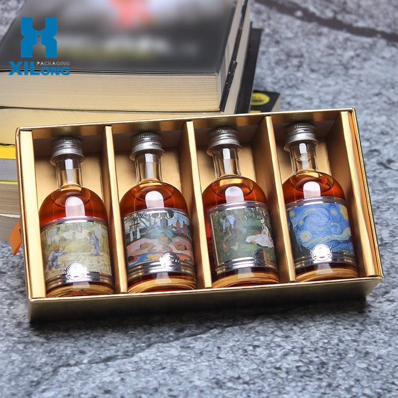 Premium 50 ML 100 Ml Vodka Screw Top Vodka/Rum/Whisky Glass Bottle  Bottle With Cork