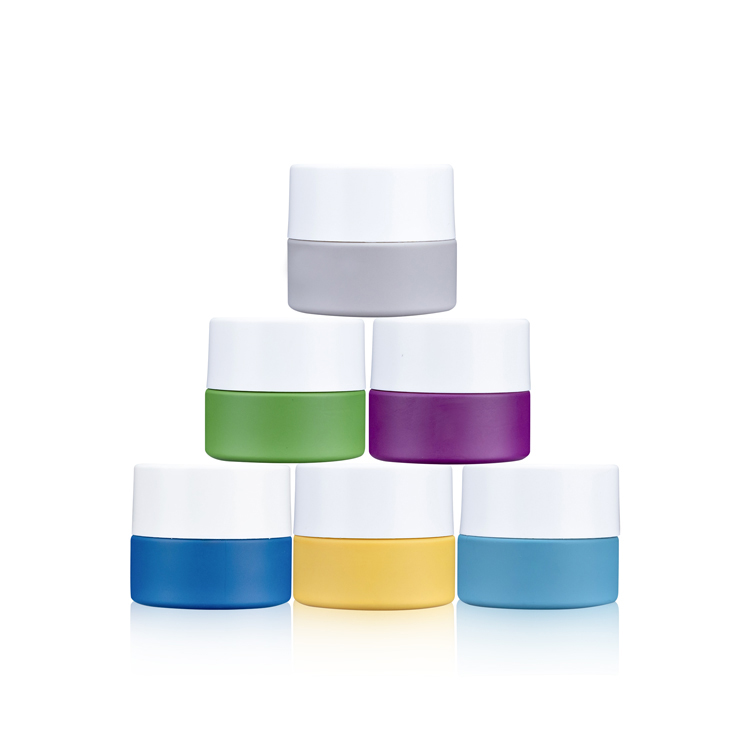 Premium 5g airtight child resistant container mini smell proof black UV hemp packaging glass jars with black plastic lids