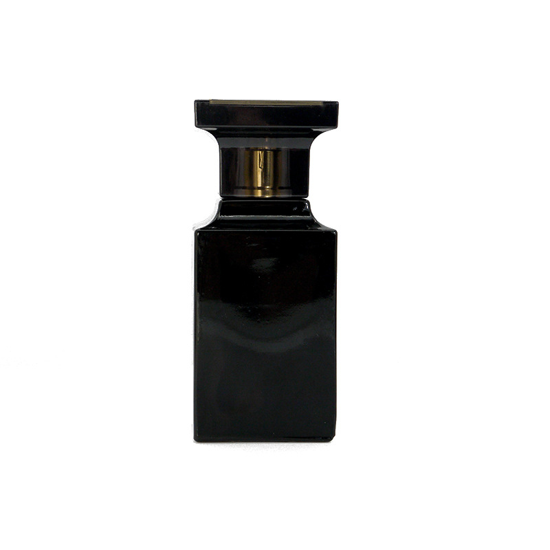 Premium Black Square Antique Empty Spray Perfume Glass Bottle perfume bottle men