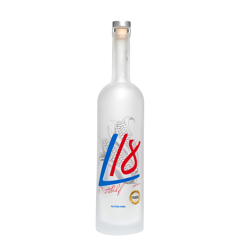 Premium Empty Cylinder Spirit Glass 750ml whisky Vodka liquor Bottle frosting 700ml 500ml vodka wine glass bottle wholesale