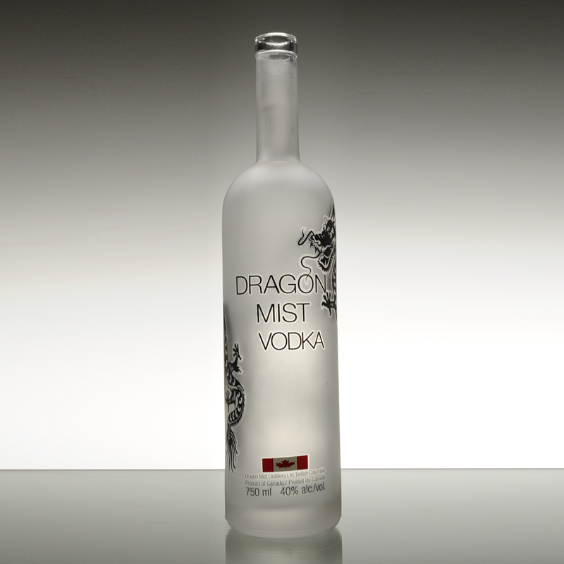 Premium Empty Cylinder Spirit Glass 750ml whisky Vodka liquor Bottle frosting 700ml 500ml vodka wine glass bottle wholesale