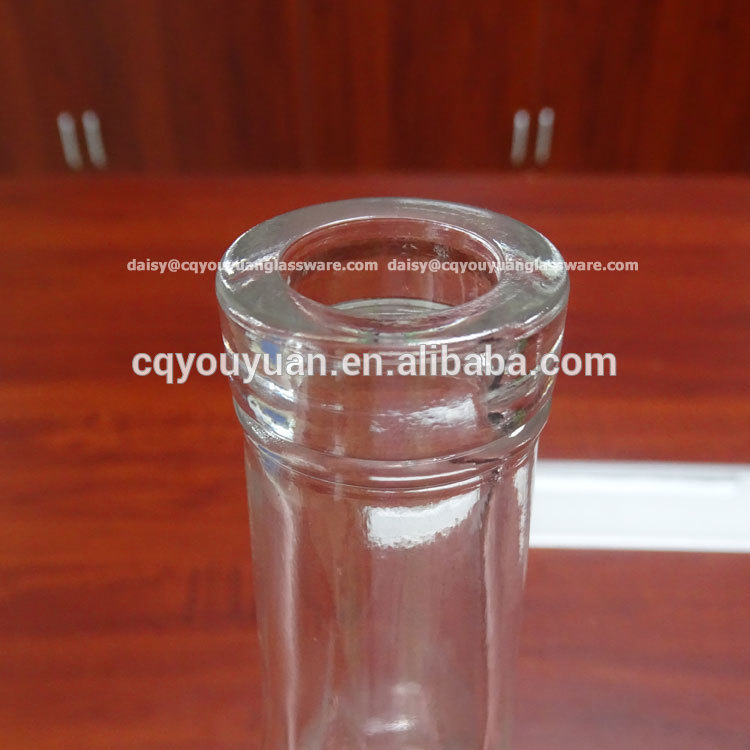 Premium flask shaped fancy empty french brandy xo bottle 70cl